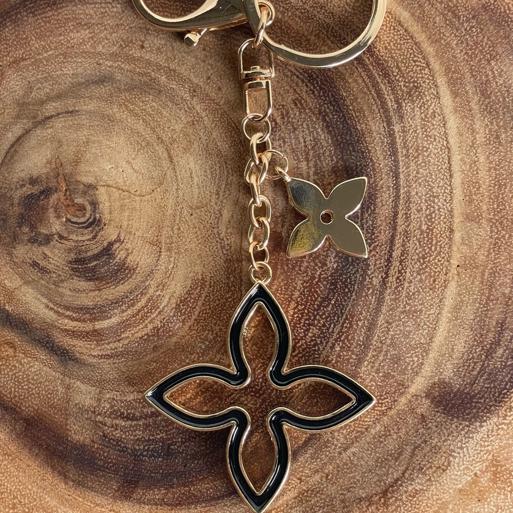 Elegant Gold and Black Keychain/Bag Charm
